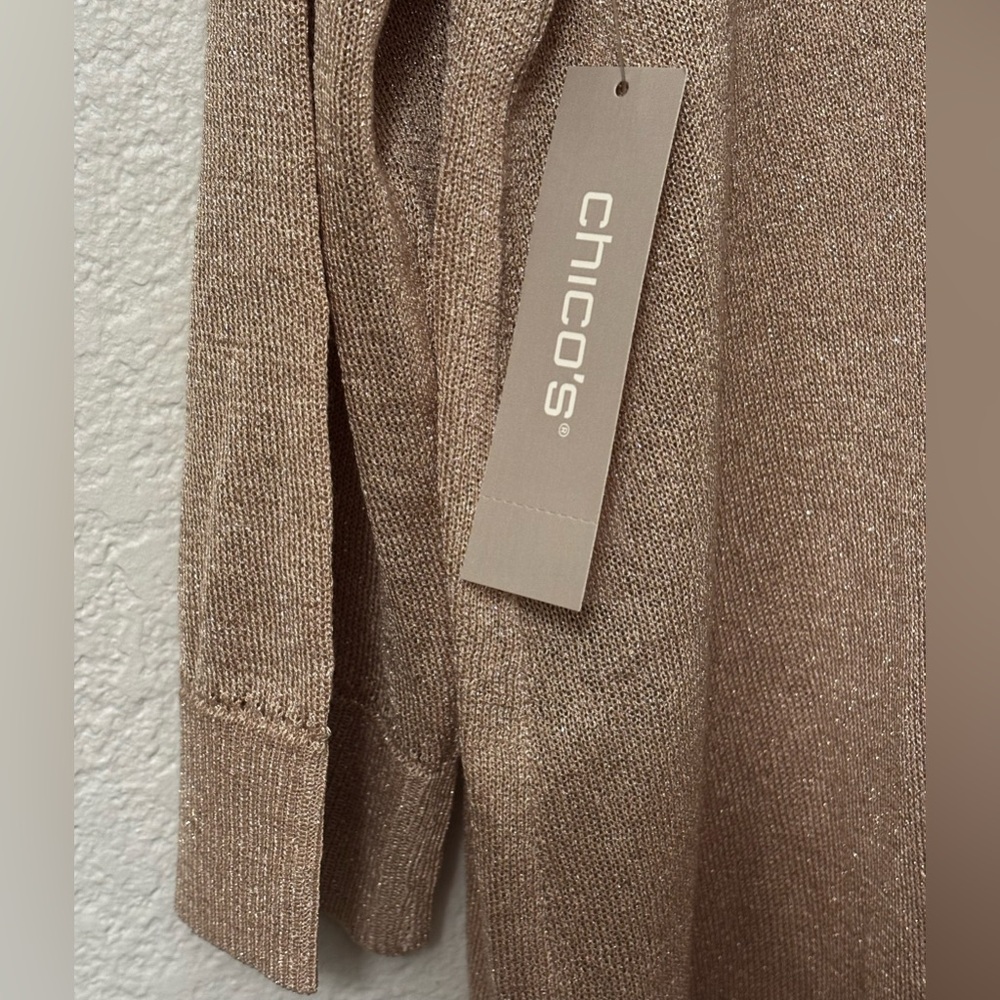 Chico's Gold Cardigan Women’s 2 Large - Picture 11 of 12
